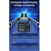Automobilinis įkroviklis / FM siųstuvas XO BCC08 USB x2, USB-C, MP3, Bluetooth 5.0 (juodas)