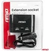 Amio Cigarečių lizdo skirstytuvas su įkrovikliu 2x USB-A 1x USB-C 12V 24V 120W 70cm