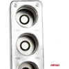 Automobilinio pridegiklio lizdo šakotuvas AMiO SOC3 3in1 12V/24V su USB jungtimi