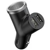 Automobilinis USB įkroviklis, šakotuvas BASEUS 2xUSB