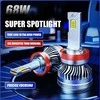 LED HB3 lemputės 2vnt. +500% super light CANBUS 9005