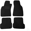 Kilimėliai QuiltyMats AUDI A6 2006-2011 (C6) (4 vnt.), Juodas-Juodas /11-14 - Atstumas tarp fiksatorių Galiniai kilimėliai be fiksatorių
