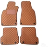 Kilimėliai QuiltyMats AUDI A6 2006-2011 (C6) (4 vnt.), Brown-Brown /55-14 - Kilimėlių fiksatoriai (žiedai) Plastikiniai apvalūs 8vnt.
