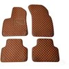 Kilimėliai QuiltyMats AUDI Q7 2015+ (4 vnt.), Brown-Brown /55-14 - Kilimėlių fiksatoriai (žiedai) Plastikiniai apvalūs 4vnt.