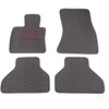 Kilimėliai QuiltyMats BMW X5 2013-2018 (F15) (4 vnt.), Juodas-Raudona /16-14 - Atstumas tarp fiksatorių Vairuotojo kilimėlyje - 35cm