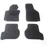 Kilimėliai QuiltyMats VOLKSWAGEN GOLF 2003-2009 (4 vnt.), Juodas-Juodas /11-14 - Kilimėlių fiksatoriai (žiedai) Plastikiniai ovalūs 8vnt.