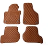 Kilimėliai QuiltyMats VOLKSWAGEN GOLF 2003-2009 (4 vnt.), Brown-Brown /55-14 - Kilimėlių fiksatoriai (žiedai) Plastikiniai apvalūs 8vnt.