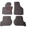 Kilimėliai QuiltyMats VOLKSWAGEN GOLF 2003-2009 (4 vnt.), Juodas-Raudona /16-14 - Kilimėlių fiksatoriai (žiedai) Plastikiniai apvalūs 8vnt.