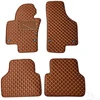 Kilimėliai QuiltyMats VOLKSWAGEN TIGUAN 2007-2016 (4 vnt.), Brown-Brown /55-14 - Kilimėlių fiksatoriai (žiedai) Plastikiniai ovalūs 4vnt.