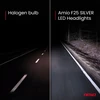 LED lemputės H8 / H9 / H11 / H16 AMiO-04705 F25 Sidabrinis 12V/24V 62W 6000K (2 vnt., Full Canbus)