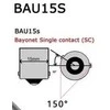 LED posūkio lemputė CREE 80W Bau15s 12-24V Geltona PY21W