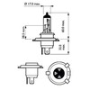 Philips Lemputės H4 LongLife EcoVision
