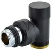 Angle lockshield valve Compact 1/2` x 24-19, Juodas Mat