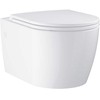 Grohe pakabinamas wc su sėdynė ir dangčiu QR/SC BauCeramic rimless, 368x543 mm, baltas