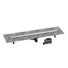 dušas kanāls RainDrain Go, 1000 mm, flīzējams, brushed stainless steel