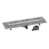 dušas kanāls RainDrain Go, 900 mm, flīzējams, brushed stainless steel