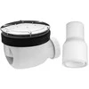 dušas paliktņa sifons Twisto, d=90x40 mm, 32 l/min, plastmasa, balts/hroms