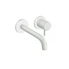 external part of 2 hole wall basin mixer Tricolore Verde, matt baltas