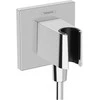 Hansgrohe FixFit E dušo galvutės laikiklis su vandens išvadu, chromas