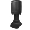 FLOW neizolēts ventilācijas izvads + jumtiņš 110P/300, juodas