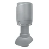 FLOW neizolēts ventilācijas izvads + jumtiņš 110P/300, gaiši pelēks