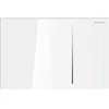 Geberit taustiņš Sigma70, 240x158 mm, 80 mm skalojamā kaste, balts stikls