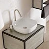 Glam pastatomas praustuvas 400x400 mm, baltas