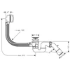 Vandens sifono komplektas voniai Hansgrohe Flexaplus 58143000, 70 x 40/50 mm