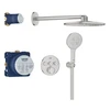 iebūvējamā dušas termostata komplekts SmartControl Rainshower SmartActive 310, 3 režīmi, supersteel