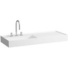 izlietne Kartell, 1200x460 mm, bļoda kreisā pusē, bez pārplūdes, matēta balta SaphirKeramik