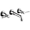 izlietnes maisītāja Axor Montreux virsapmetuma daļa, 3 MC, iztece 225 mm, no sienas, hroms