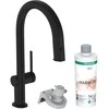 Hansgrohe kitchen mixer with pull-out spray Aqittura M91 FilterSystem 210, matt juodas