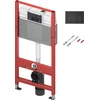 komplekts - rāmis podam TECEbase, taustiņš juodas, stiprinājumi, 500x150 mm, h=1120 mm