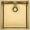 New York Comfort 40/40 (L) plautuvė 440x440 mm be skylės maišytuvui, Gold Flax