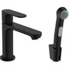 Hansgrohe Praustuvo maišytuvas su bide dušeliu ir žarna Rebris S 110, juodas matinis