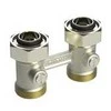 Apatinio pajungimo mazgas dvivamzdei sistemai Danfoss, RLV-KB, kampinis, 1/2''-3/4'', H tipo