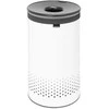 Brabantia Skalbinių dėžė 35l. balta su juodu dangčiu