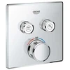 SmartControl dušo termostatinė virštinkinė dalis, 2 išėjimai, chromas