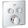 SmartControl dušo termostatinė virštinkinė dalis, 2 išėjimai, chromas