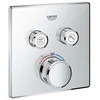 SmartControl dušo termostatinė virštinkinė dalis, 2 išėjimai, chromas