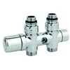 Rad. dubultbloks Twinvalve Thermo 1/2` x 24-19, taisns, hromēts (50mm)