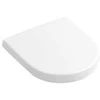 Villeroy &amp; Boch Subway 2.0, "Comfort" WC sėdynė ir dangtis, vyriai iš nerūdijančio plieno, "Baltas Alpin"