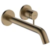 Hansgrohe Tecturis 2-viejų dalių praustuvo maišytuvas iš sienos, 22,5 cm, bronza