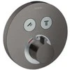 termostata ShowerSelect S virsapmetuma daļa, ar 2 izejām, brushed juodas chrome