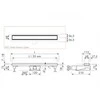 traps EasyDrain ar horizontālo atloku,Tile/Zero, L=800 mm, h=92 mm