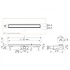 traps EasyDrain ar horizontālo atloku,Tile/Zero, L=800 mm, h=92 mm