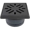 Uždedamas elementas d195mm ketaus rėmas 260x260mm, ketaus grotelės 226x226 12,5t(HL624)