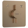 Hansgrohe vannas/dušas maisītāja DuoTurn Q virsapmetuma daļa, 2 izejas, brushed bronze