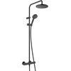 Termostatinė dušo sistema Hansgrohe Vernis Blend 200 1jet EcoSmart, 26089670, juoda matinė