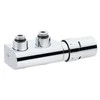 Danfoss VHX dubultbloks ar termogalvu telpas t° reg., hroms, 90°